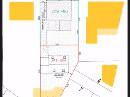 rare terrain à batir 425m2
