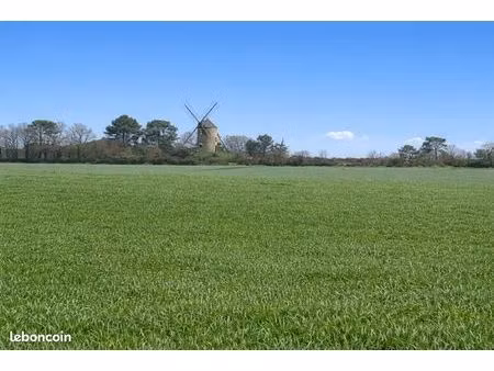 terrain constructible 2047 m² – calme absolu & vue moulins – st-jacut-les-pins