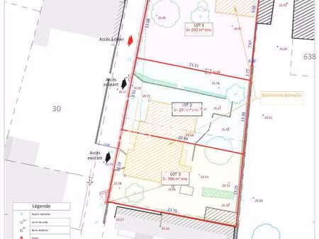 vente terrain à nantes chantenay - sainte-anne (44000) : à vendre / 290m² nantes chantenay
