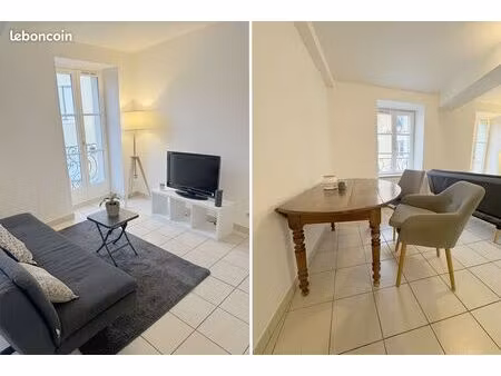 t2 meublé rénové – centre de montluel – église – balcon + cave – 38 82 m²