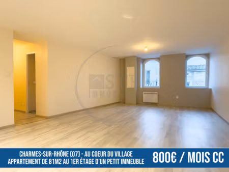 appartement t4 rénové au coeur de charmes-sur-rhône