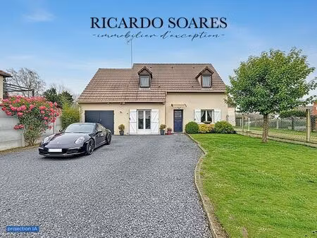 chevrières 60710 - maison 116m2 au sol / 6 pièces / 4 chambres / garage / grand jardin 130