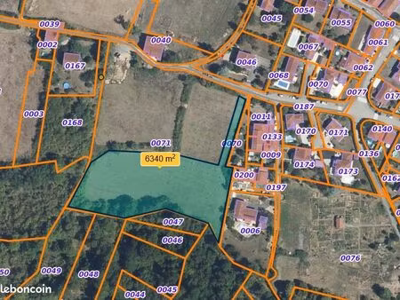 terrain 6340m²