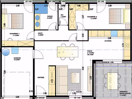 à 5 minutes d'albi  maison en cours de construction de 75 m² avec garage