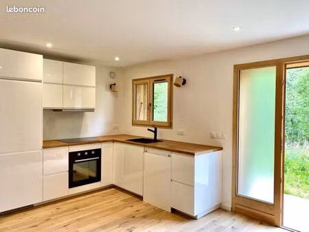 la giettaz centre - bien d’exception appartement t4 totalement rénové rdc avec terrasse