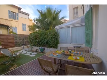 rare 2p 45m2+30m2  jardin privatif  climatisé et au calme  chambrun