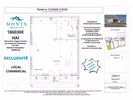 cellule 3 / 70 20 m2