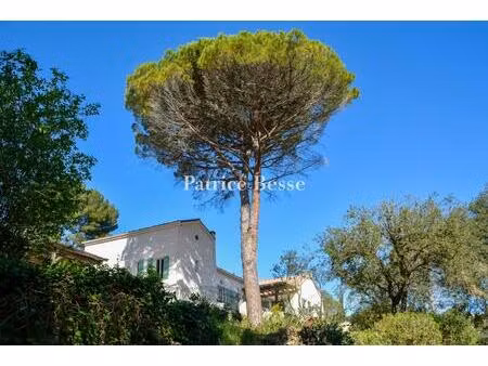 entre antibes et cannes  à 10 min du bord de mer  une villa discrète sur un vaste terrain.
