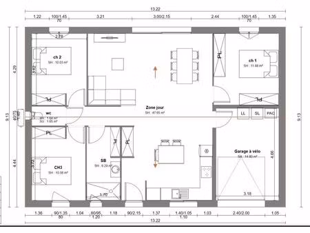 vente maison neuf 4 pièces 87m2 saint-jean-de-liversay - 197400 € - surface privée