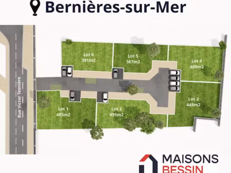 vente terrain 387 m² à bernières-sur-mer (14990)  139 700 €