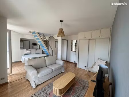 t3 duplex meublé lumineux avec terrasse  jardin et parking – proche centre-ville