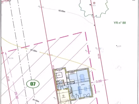 vente terrain à bâtir 593 m²