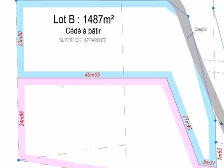 vente terrain 1487 m² à galluis (78490)  239 000 €