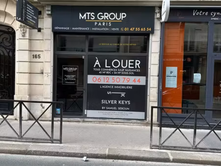 local commercial de 67m2 a louer exclusivité rue de la pompe paris 16