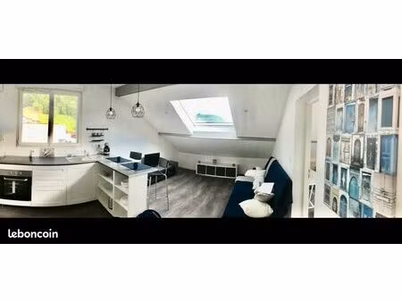 t2 mansardé 46m2 au sol/29m2 hab  rénové  très lumineux- gières