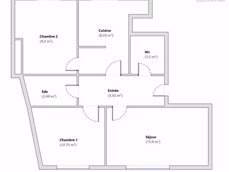location apparement meublé (possibilité colocation) centre de pontoise