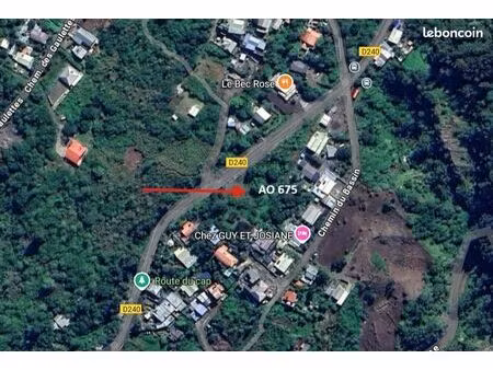 terrain constructible sur palmiste rouge