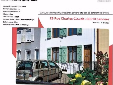 maison mitoyenne (2 apparts) idéal vacances ou pour 2 familles