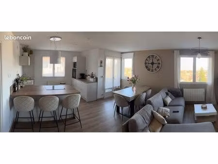 superbe t4 meublé – 82 m² – 3 chambres – balcon  vue montagnes  parking - proche cern