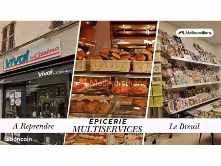 commerce alimentaire 250 m²