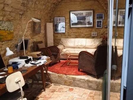 studio de 34m2 aménagé dans deux caves voûtées à saint-martin-de-castillon  village pittor
