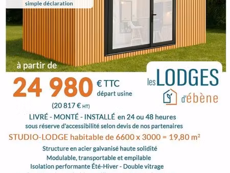 lodge habitable isole 20 m 2 sans permis