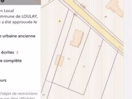 vend terrain constructible 3400m² loulay 17330