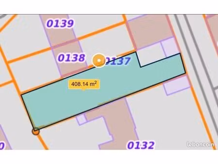 terrain à bâtir constructible de 410m2 à dieppe avec permis purgé et accepté