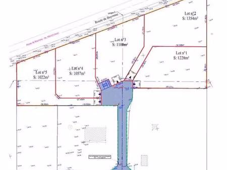 terrain viabilisé leguevin - 1228 m2