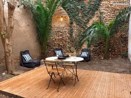 location meublé bompas avec jardin patio