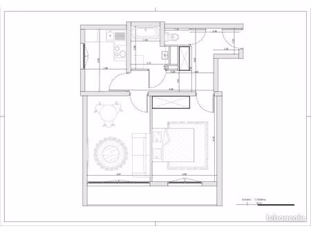 t2 meublé 45 m² – balcon + parking – vue mont blanc – ambilly 74100