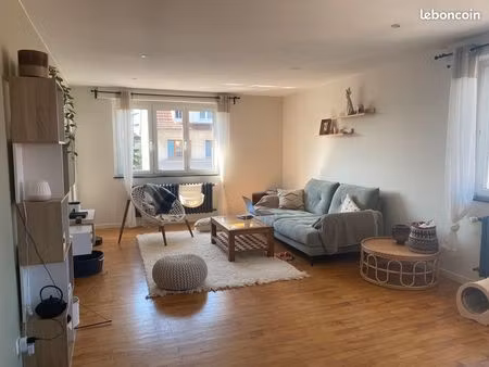 t3 meublé 80 m² – balcon  garage et cave – centre de lutterbach