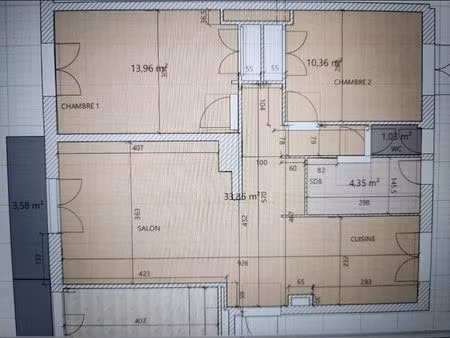 plateau a amenager de 60 m2