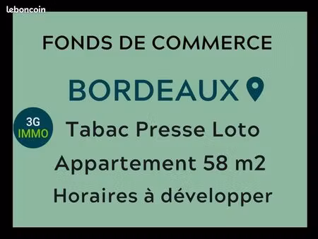 fonds de commerce tabac bordeaux
