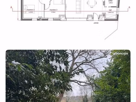 vertou  patis forget  bâtiment à rénover avec projet 