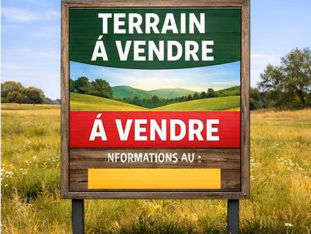terrain constructible viabilisé 900m2 au calme  jolie vue
