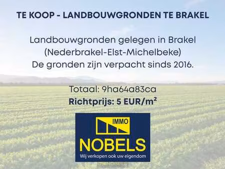 te koop  landbouwgronden te brakel
