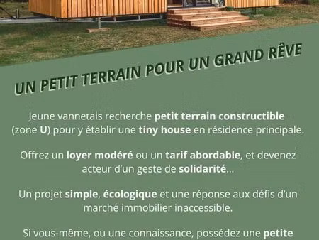 recherche petit terrain pour projet de tiny house