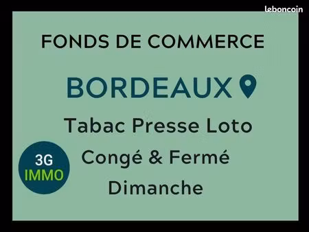 fonds de commerce tabac bordeaux