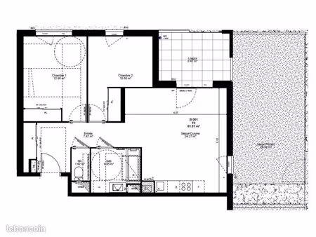 appartement 3 pièces 61 m²