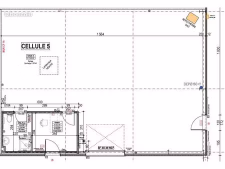 cellule artisanale – 172 m² – 774 ht