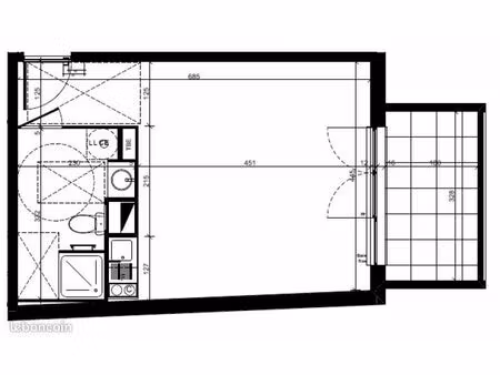 appartement 1 pièce 30 m²