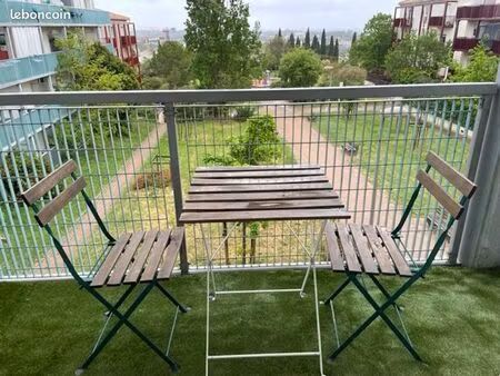 grabels (34790) – t2 meuble 32m² - vue dégagée  plein sud et à proximité directe avec euro