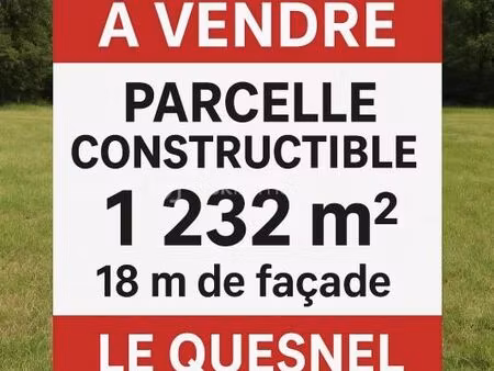 terrain 1 232 m² le quesnel