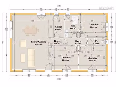 maison 90m2 à louer à sigean