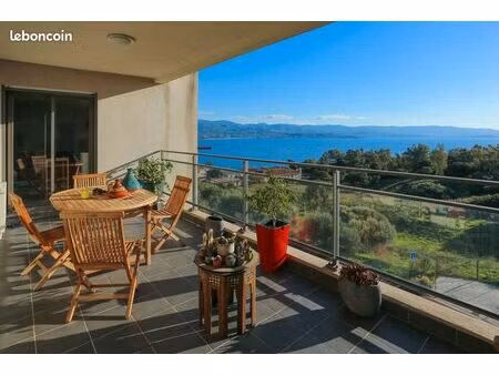 t3 meublé - 81m2 - grandes terrasses - vue mer - quartier aspretto