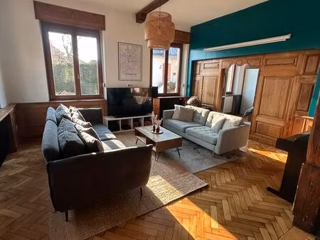 appartement atypique 112 m² – 4/5 pièces – ostwald – garage + parking + cave