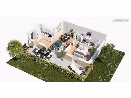 appartement 2 pièces de 42 m² de plain-pied