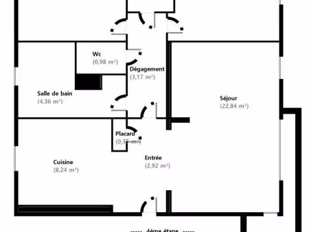 t3 meublé 62 85 m² – dernier étage – balcon plein sud – fresnes