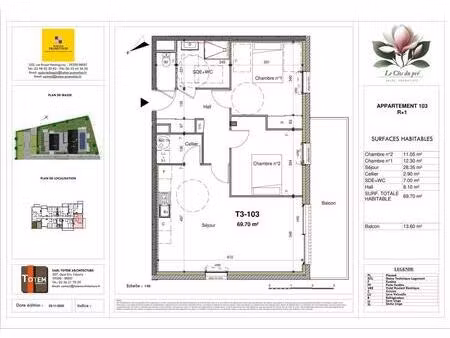 guilers appartement t3 neuf avec balcon